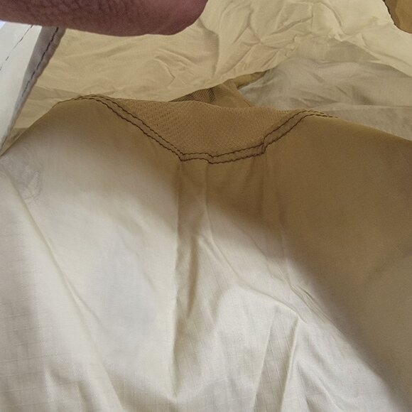 Orvis Mens Large Beige Fly Fishing Shell Jacket Hooded Coat Windbreaker - Picture 10 of 14